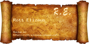 Rott Elizeus névjegykártya